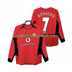 Fußballtrikots Manchester United RONALDO 7 2004 Retro 2002 Langarm Heimtrikotsatz kaufen